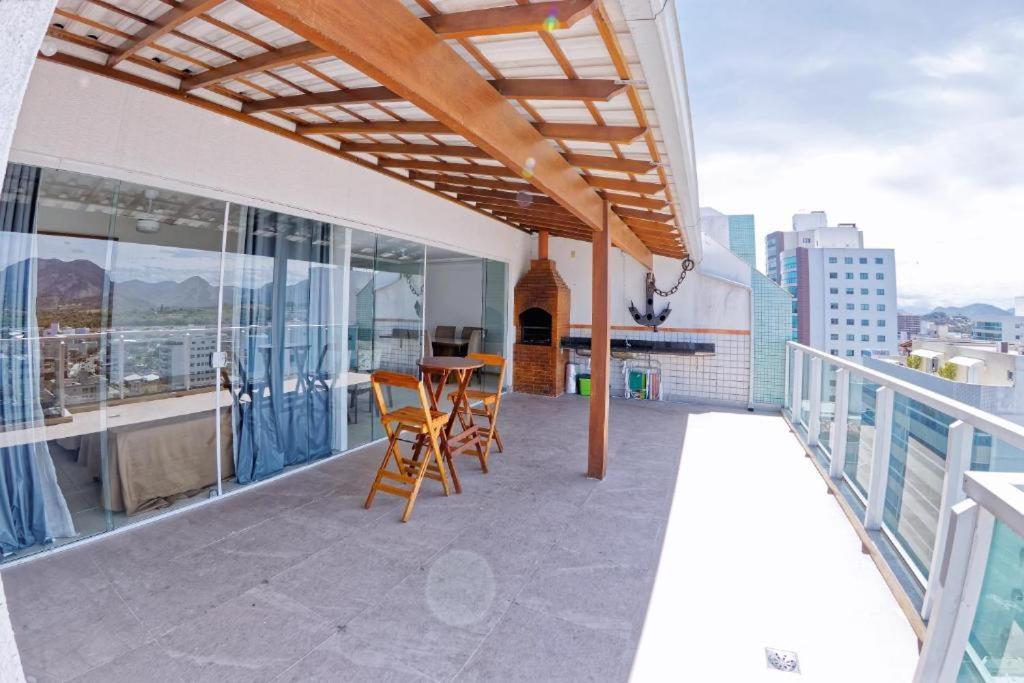 Cobertura C/ Vista Para O Mar E Montanhas, Churrasqueira, 4 Quartos 2 Vg Garagem 구아라파리 외부 사진